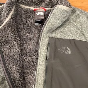 Classic The North Face gray fleece jacket